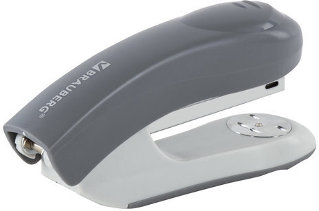 Степлер №24/6, 26/6 BRAUBERG "Original", до 25 листов, серый, 222535