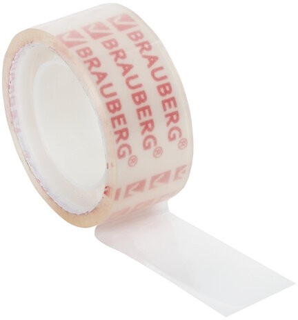 Клейкие ленты 19 мм х 10 м канцелярские BRAUBERG, комплект 12 шт., прозрачные, 223124