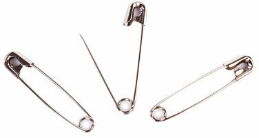 Булавки английские BRAUBERG, 32 мм, никелированные, 50 шт., в пластиковой коробке с европодвесом, 223970