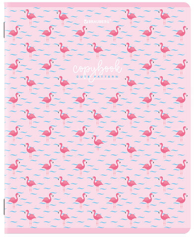 Тетради КОМПЛЕКТ 5 шт., А5, 48 л., BRAUBERG скоба, клетка, матовая ламинация, лак, "Friends", 404395