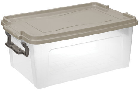 Ящик 25 л, с крышкой на защелках, для хранения, 24х48х32 см, пластиковый, прозрачный, IDEA, М2867