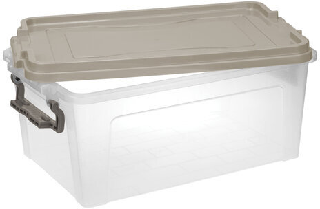 Ящик 25 л, с крышкой на защелках, для хранения, 24х48х32 см, пластиковый, прозрачный, IDEA, М2867