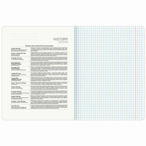 Тетрадь предметная "КОТ-ЭНТУЗИАСТ" 48 л., TWIN-лак, ИСТОРИЯ, клетка, подсказ, BRAUBERG, 404563