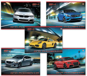 Альбом для рисования, А4, 24 листа, обложка офсет, HATBER VK, 205х290 мм, "Мотошоу", 24А4, А33067