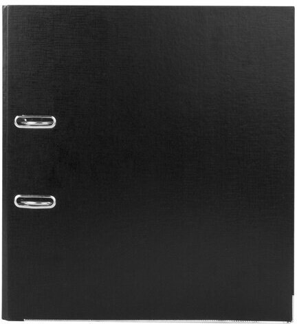 Папка-регистратор, покрытие пластик, 75 мм, ПРОЧНАЯ, с уголком, BRAUBERG, черная, 226595