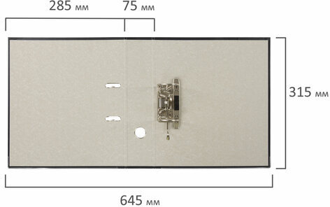 Папка-регистратор, покрытие пластик, 75 мм, ПРОЧНАЯ, с уголком, BRAUBERG, черная, 226595