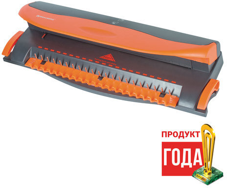 Переплетная машина для пластиковой пружины BRAUBERG BM-4, + ДЫРОКОЛ на 4 отверстия, пробивает 4 л., сшивает до 50 л., 531585