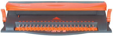 Переплетная машина для пластиковой пружины BRAUBERG BM-4, + ДЫРОКОЛ на 4 отверстия, пробивает 4 л., сшивает до 50 л., 531585