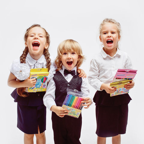 Восковые мелки трехгранные утолщенные ЮНЛАНДИЯ "ЮНЛАНДИК НА ПРАЗДНИКЕ", НАБОР 6 цветов, 227292