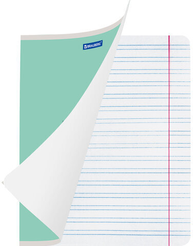 Тетрадь 12 л. BRAUBERG КЛАССИКА NEW узкая линия, обложка картон, ЗЕЛЕНАЯ, 105692