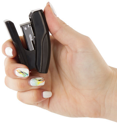 Степлер №24/6, 26/6 МИНИ BRAUBERG "Black Jack", до 18 листов, антистеплер, черный, 227762