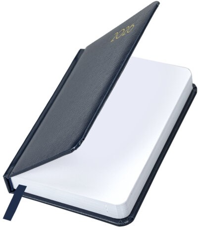 Ежедневник датированный 2026, МАЛЫЙ ФОРМАТ 100х150 мм, А6, BRAUBERG "Select", балакрон, темно-синий, 117259