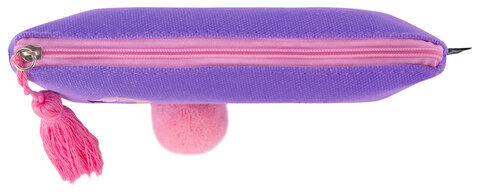 Пенал-косметичка BRAUBERG, канвас с объемной аппликацией, "Flamingo", 20х3х9 см, 229001