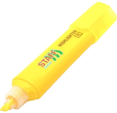 Текстовыделитель STAFF "EVERYDAY HL-720", ЖЕЛТЫЙ, линия 1-5 мм, скошенный наконечник, 152553