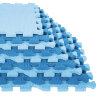 Коврик-пазл напольный 0,9х0,9 м, мягкий, синий, 9 элементов 30х30 см, толщина 1 см, ЮНЛАНДИЯ, 664662