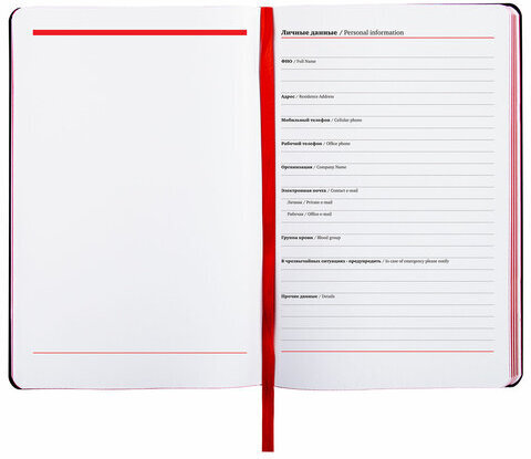 Ежедневник недатированный А5 (138х213 мм), BRAUBERG VISTA, под кожу, гибкий, 136 л., "Paris", 111992
