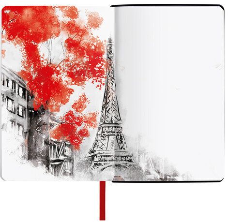 Ежедневник недатированный А5 (138х213 мм), BRAUBERG VISTA, под кожу, гибкий, 136 л., "Paris", 111992