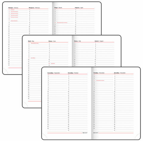 Ежедневник недатированный А5 (138х213 мм), BRAUBERG VISTA, под кожу, гибкий, 136 л., "Paris", 111992