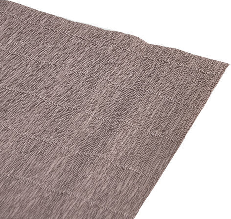 Бумага гофрированная/креповая (ИТАЛИЯ) 140 г/м2, 50х250 см, серая (904), BRAUBERG FIORE, 112598