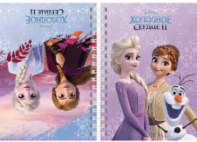 Блокнот МАЛЫЙ ФОРМАТ А6 (160х114 мм) 80 л., твердый, гребень, HATBER, Холодное сердце, Z341070, 80ЗКтд6В1гр2247