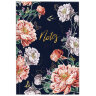 Ежедневник недатированный А5 (145х215 мм), ламинированная обложка с фольгой, 128 л., STAFF, "Flowers", 113521