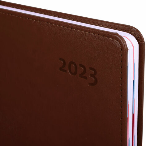 Ежедневник датированный 2023 А5 148х218 мм GALANT "Ritter", под кожу, коричневый, 114169