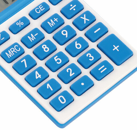 Калькулятор карманный BRAUBERG PK-608-BU (107x64 мм), 8 разрядов, двойное питание, СИНИЙ, 250519