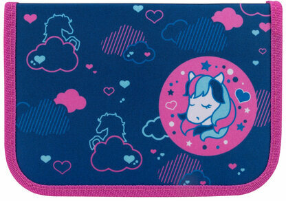 Пенал TIGER FAMILY с наполнением, 1 отделение, откидная планка, 23 предмета, "Unicorn Dreams", 20х14х4 см, 270229