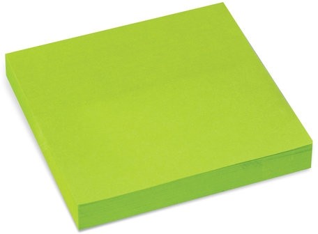 Блок самоклеящийся (стикеры), BRAUBERG, НЕОНОВЫЙ, 76х76 мм, 90 листов, зеленый, 122703