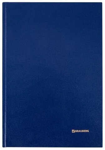 Книга учета 160 л., клетка, твердая, бумвинил, блок офсет, А4 (200х290 мм), BRAUBERG, 130182