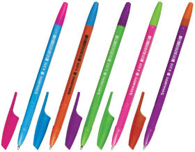 Ручка шариковая BRAUBERG &quot;X-333 MIX&quot;, СИНЯЯ, корпус ассорти, узел 0,7 мм, линия 0,35 мм, 142960