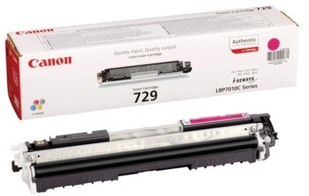Картридж лазерный CANON (729M) LBP7010C/7018C, пурпурный, оригинальный, ресурс 1000 страниц, 4368b002