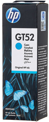 Чернила HP GT52 (M0H54AE) для InkTank 315/410/415, SmartTank 500/515/615 голубые, ресурс 8000 страниц, оригинальные