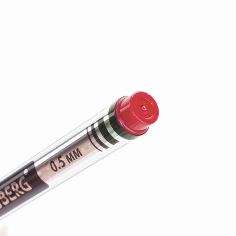 Маркер перманентный (нестираемый) BRAUBERG "Jet", КРАСНЫЙ, супертонкий металлический наконечник, 0,5 мм, 150509
