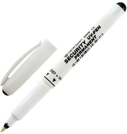 Маркер перманентный ультрафиолетовый CENTROPEN "Security UV", фонарик, 0,6-1 мм, 2699, 6 2699 0201