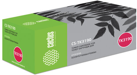 Тонер-картридж CACTUS (CS-TK3190) для KYOCERA Ecosys P3055dn/P3060dn, ресурс 25000 стр.