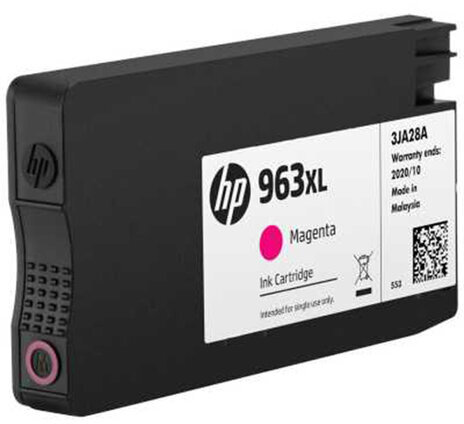 Картридж струйный HP (3JA28AE) для HP OfficeJet Pro 9010/9013/9020/9023, №963XL пурпурный, ресурс 1600 страниц