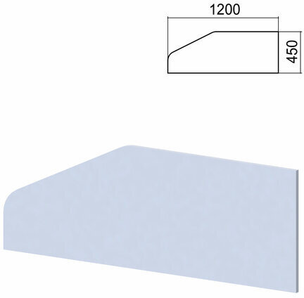 Экран-перегородка к столам "Арго", шириной 1200 мм, серый