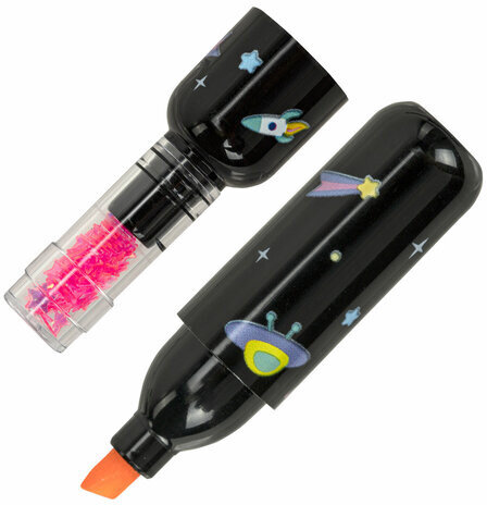 Набор текстовыделителей 6 НЕОНОВЫХ ЦВЕТОВ, ЮНЛАНДИЯ "КОСМОС", линия 1-5 мм, 152512