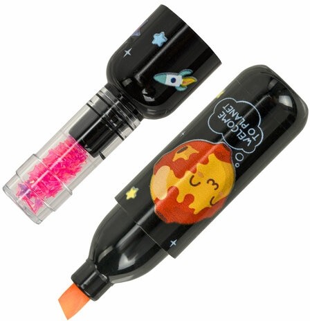 Набор текстовыделителей 6 НЕОНОВЫХ ЦВЕТОВ, ЮНЛАНДИЯ "КОСМОС", линия 1-5 мм, 152512