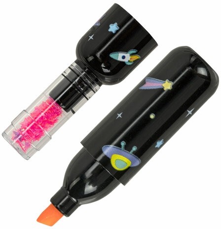 Набор текстовыделителей 6 НЕОНОВЫХ ЦВЕТОВ, ЮНЛАНДИЯ "КОСМОС", линия 1-5 мм, 152512