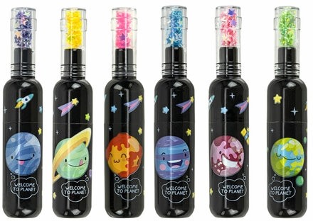 Набор текстовыделителей 6 НЕОНОВЫХ ЦВЕТОВ, ЮНЛАНДИЯ "КОСМОС", линия 1-5 мм, 152512