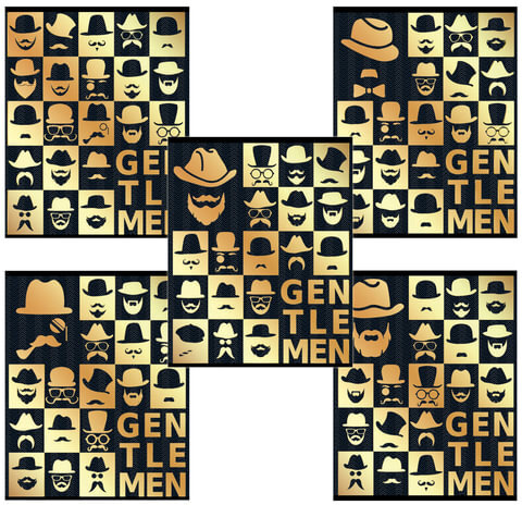 Тетрадь А5, 48 л., BRAUBERG, клетка, тиснение фольгой, ДЖЕНТЛЬМЕН, 403046