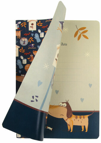 Тетради 40 л. в клетку обложка SoftTouch, НАБОР 3 шт., бежевая бумага 70 г/м2, сшивка, А5 (147х210 мм), PATTERN, BRAUBERG, 403792