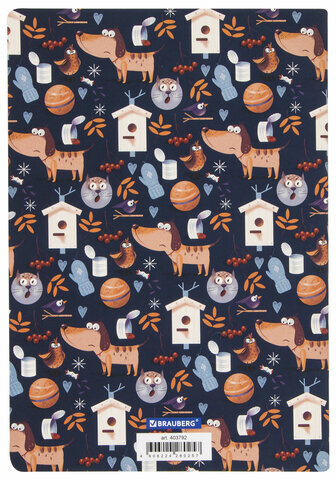 Тетради 40 л. в клетку обложка SoftTouch, НАБОР 3 шт., бежевая бумага 70 г/м2, сшивка, А5 (147х210 мм), PATTERN, BRAUBERG, 403792