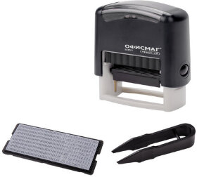 Штамп самонаборный 3-строчный ОФИСМАГ, оттиск 38х14 мм, &quot;Printer 8051&quot;, КАССА В КОМПЛЕКТЕ, 271923