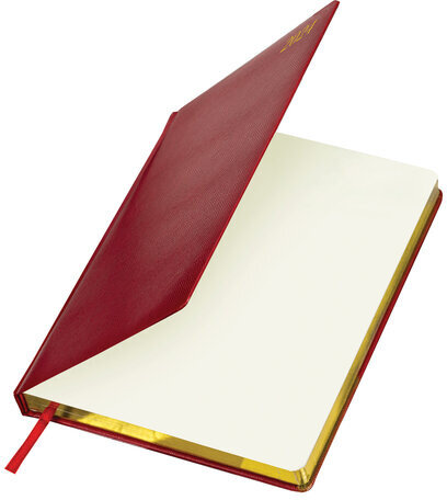 Ежедневник датированный 2024 БОЛЬШОЙ ФОРМАТ 210х297 мм А4, BRAUBERG "Iguana", под кожу, красный, 114778