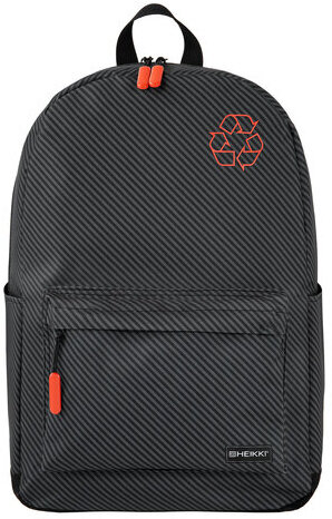 Рюкзак HEIKKI ENERGETIC (ХЕЙКИ) универсальный, эргономичный, Recycle, черно-серый, 43х30х16 см, 272532