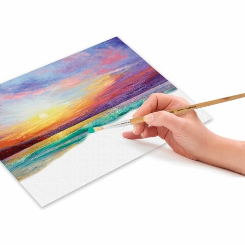 Кисть BRAUBERG, щетина, круглая, № 5, 200196