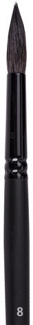 Кисть художественная проф. BRAUBERG ART CLASSIC, белка, круглая, № 8, длинная ручка, 200905